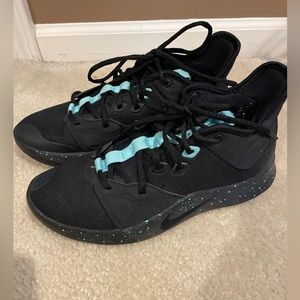 Nike Pg 3 Diamond Black Aqua Paul George Basketball Shoes